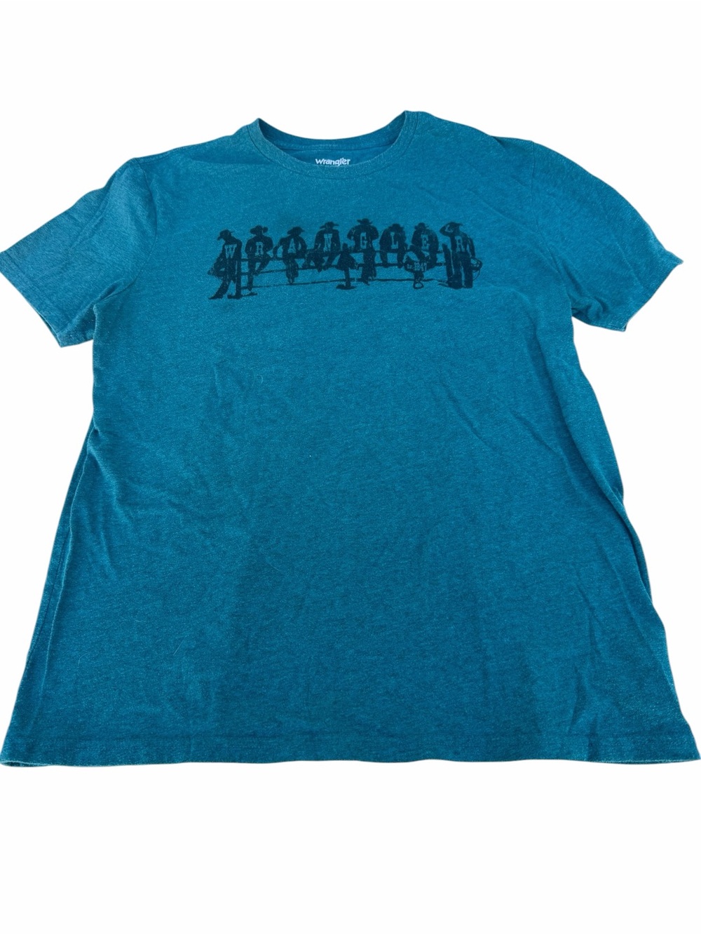Wrangler Teal Blue Graphic Crew Neck Tee